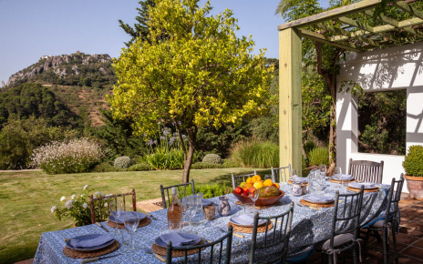 Different areas for outdoor living (this one with castle views!)